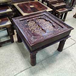 Столик кофейный "Очарование Востока", дерево, латунь, Индия