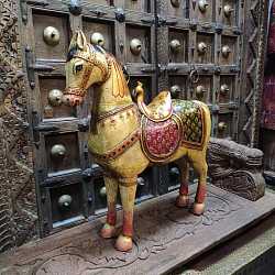 Скульптура "Лошадка", массив дерева, роспись