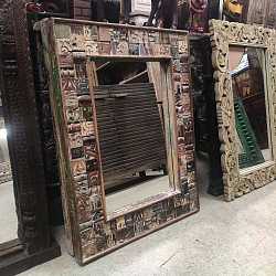 Зеркало "Олд-стайл", массив дерева, резьба