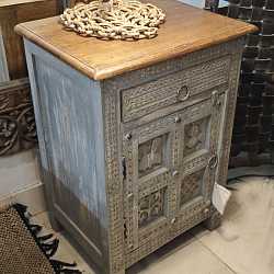 Тумбочка "Серый прованс", дерево