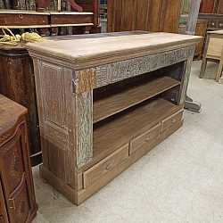 Тумба под ТВ"Орисса", массив дерева, античная ручная резьба