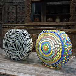 Настольная лампа "Индийская мозаика", стекло, ручная работа