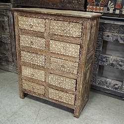 Комод с ящиками "Резной прованс", дерево манго, ручная работа