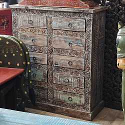 Комод с ящиками "Резной прованс", дерево манго, ручная работа