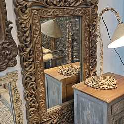 Зеркало "Резной узор", дерево акация