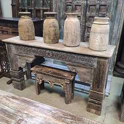 Консоль "Восточный антик", массив дерева, старая резьба