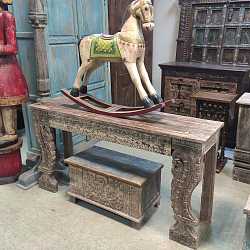 Консоль "Восточный прованс", массив дерева, резьба