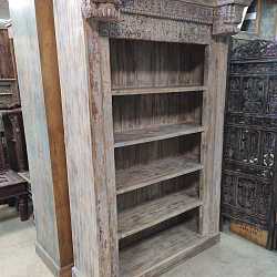 Шкаф книжный "Колониальный прованс", массив дерева, резьба