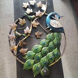 Панно настенное "Павлин", металл, Индия