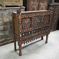 Индийский комод-консоль "Дамча", традиционный, дерево