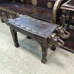 Табурет "Слоники", дерево, резьба, Индия