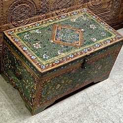 Сундук "Индийские узоры", дерево, ручная роспись